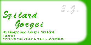 szilard gorgei business card